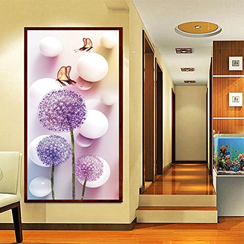 Amazingdeal365 Motiv-Löwenzahn 5D DIY Diamond Stickerei Malerei Kreuzstich für Balkon,Terasse,Café,Kinderzimmer,Wohnzimmer, Schlafzimmer, Arbeitszimmer usw. - 6