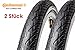 Produktbild 2 Stück 26" Zoll Continental Eco Contact Plus Fahrrad Reifen 47-559 Mantel Decke 26x1,75 Reflex Streifen Tire Schwarz City Trekking Bike