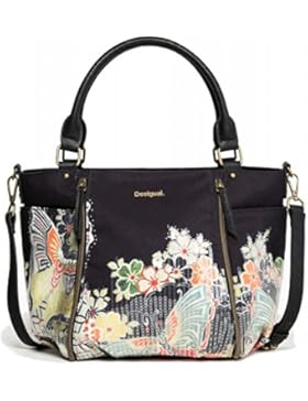 Desigual Bols Sevilla Felicia Schwarz 67X50D8-2000 Damen Handtasche Tasche Henkeltasche Schultertasche Umhängetasche