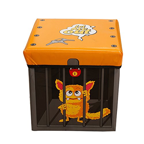 Preisvergleich Produktbild QETU Faltender Speicherhocker des Karikaturvlieses, Studentenwohnheimaufbewahrungsbehälter, Spielzeugmüllspeicherhocker,#1