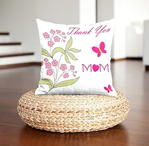 DreamVio Soft Fabric Cushion, Gifts for Mom,Grandma,World's Best Mom,Pyari Mumma,Mummy on Birthday's, Mother's Day Color : White Size : 12 x 12 Inch Design 151