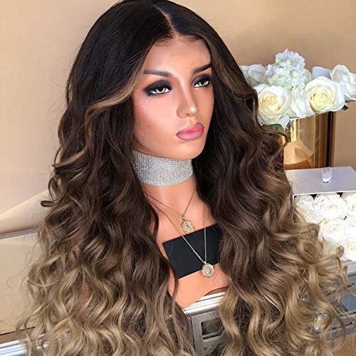 Preisvergleich Produktbild hahuha Schönheit Dekompressionsspielzeug, Mädchen- Steigungs-natürliche braune Partei-Perücke-Lange volle gelockte Haar-Art