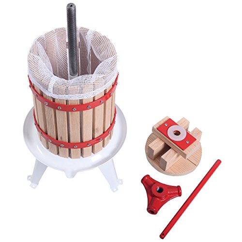 Obstpresse Saftpresse Weinpresse Beerenpresse Fruchtpresse Apfelpresse mechnanisch Presse Maischepresse in verschiedenen Größen (6L) - 5