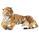 Material: Plüsch art decor XXL Plüschtier Tiger in Originalgröße gesamt 340cm, Raubkatze, Stofftier