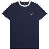 Fred Perry Taped Ringer T-Shirt Snow White, blue