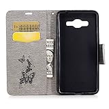 BONROY® Samsung Galaxy J2 Prime Hülle ,Lustige nette Teddybär Folio Schutzhülle Tasche PU Leder Mit Wallet Kartenfach Magnetverschluss Standfunktion Handytasche Slim-Schutzhülle Mit Karten-/Geldscheinfach Handy Etui Flip Tasche Für Samsung Galaxy J2 Prime - 