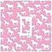 Pretty Light switch decoration stickers - Flower, Animal, Nature, Sport Designs - Generic Single - by stika.co (horses on pink)