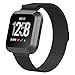 Produktbild TopTen Fan-Motive Edelstahl Milanaise Sports Handgelenk Armband Strap Ersatz Zubehör Armbanduhr-Band für Fitbit Versa Gesundheit und Fitness Smartwatch, Schwarz, S