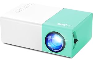 Portable Projector, wepvo Mini Projectors for Cartoon, Kids Gift, Outdoor Movie Projector, LED Video Projectors for Home Theater MovieProjector with HDMI USB Interfaces and Remote Control (YG300Plus)