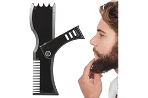 CATOR Stencil per barba per bucino, baffi, zampe, just for men peli del viso, just for men barba guida per toelettatura da uomo - Nero