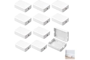 10 st minikopplingslådor, kopplingsdosa, 55 x 35 x 15 mm, kopplingsbox för vit ABS PCB, små moduler, kabelanslutningar, inomhusinstallation, verkstad, reparation, elektroniska projekt, DIY