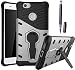 Produktbild Huawei nova/G9(2016) Hülle mit Schwarz kapazitive Feder,ISENPENK Premium TPU+PC Ultra Slim Tough Rugged Hardcase with Built-in 360grad Drehung Kickstand Selbst Ständer 2in1 Stand Case,Wasserdicht Shockproof Anti Slip Stoßfest Back Cover Protection Tasche Schutzhülle für Huawei nova/G9(2016) 5.0Zoll-[ssilber]+Schwarz kapazitive Feder