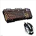 Produktbild Gaming Keyboard Aluminium Panel, LED Orange und Farbige Lichter.