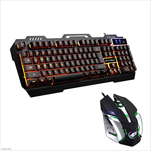 Preisvergleich Produktbild Gaming Keyboard Aluminium Panel, LED Orange und Farbige Lichter.