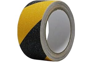 BJ-SHOP Cinta Antideslizante,Cinta de Advertencia Cinta de Pasos Adhesivos Libres de Residuos Abrasivos de Alta Traccion con Agarre Fuerte para Interiores y Exteriores de 50mmX5m