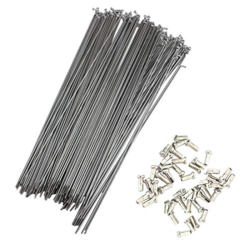 Weichuang Lot de 36 Rayons de vélo en Acier Carbone avec Embouts