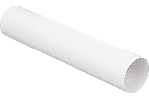 MKK Rura wentylacyjna Ø 100 mm, długość 0,5 m, z tworzywa sztucznego ABS, okrągły kanał wylotowy, kanał odprowadzający powietrze Ø 10 cm i 50 cm długości, system rur okrągłych