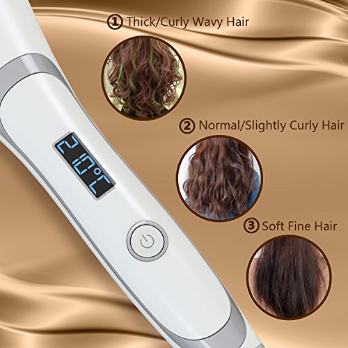 NEU Glätteisen BESTOPE Ionen Haarglätter keramikbeschichtete Haarbürste mit Schnellaufheizungs Funktion Warmluftbürste und Perfekt Überhitzungsschutz Absolut-Anti-Verbrühung Stylingbürste mit kostenfrei Hitzeschutzhandschuh Doppelspannung-Gehobene Version Haarkämme geeignet für alle Haartypen - 5