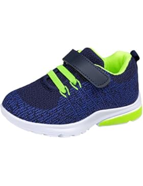 GIBRA® Kinder Sportschuhe, mit Klettverschluss, dunkelblau/neongrün, Gr. 25-36