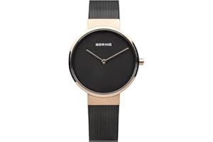 BERING Damen Quarz Uhr | Armbanduhr 31 mm Edelstahlgehäuse und Zifferblatt | Milanaisearmband | Saphierglas | 5 ATM | 14531