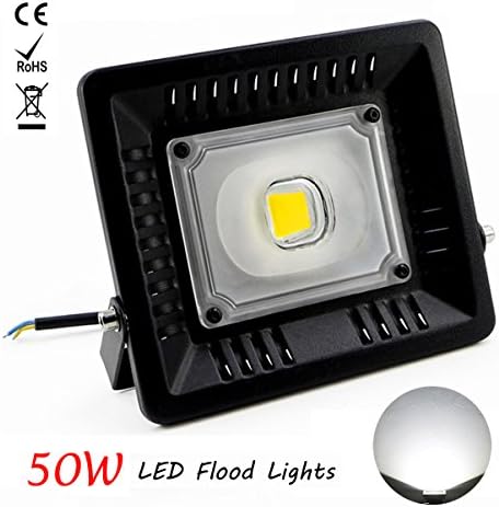 1819 50W LED Flood Plant Light Grow Lights Outdoor Security Lights, Energy Saving Waterproof IP65, 220V 4000lm, Floodlight,Wall Washer Light (Pack of 1) (Floodlight White)