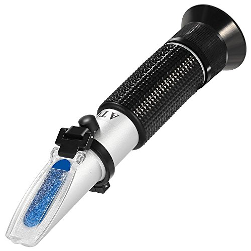Medidor de Azúcar GrandBeing Refractómetro Manual, Medición de Contenido de Azúcar Rango de Escala de Brix 0 ~ 32% con Pipeta, Destornillador de Calibración y Caja de Plástico de Protección (Medidor de Azúcar)