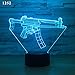 Price comparison product image Nachtlicht Txxzn 3D Led Nachtlicht Mit Buletooth Lautsprecher Option Acryl Gun Muster USB Tischlampe Kinder Geschenk Touch Schalter Nachtlicht Mit Remote 1252
