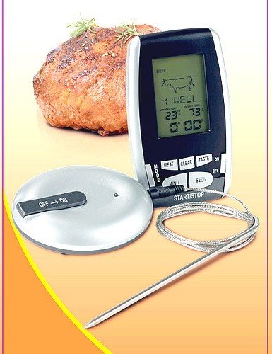 Exclusives Funk-Bratenthermometer ET934 mit Timer, Funkübertragung, viele Kerntemperaturen gespeichert Symbolanzeige, 3-teilig - 2