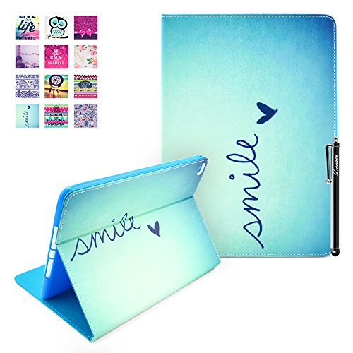 iPad Air 2 Hülle, Deenor Signature Design PU Leder Abdeckung Stand Flip Schutzhülle Hülle für Apple iPad Air 2 iPad 6 Generation. (Signature)