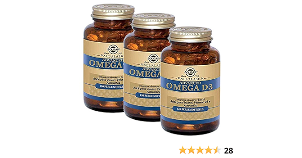 Solgar Advanced Omega D3 120 Perle (3 Confezioni da 120 Perle) : Amazon.it:  Salute e cura della persona
