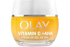 Olay Vitamina C Gel Crema de Día Hidratante Facial, Con Ácido Láctico (AHA), Niacinamida, Iluminador de la Piel: Acción Antimanchas Oscuras 50ml