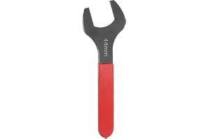 QUARKZMAN 44 mm – ensidig öppen ringnyckel, metrisk, 15° vinklad, U-formad gaffelnyckel, platt huvud, svart mutterskruvnyckel