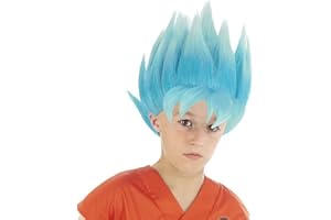 Chaks Goku Saiyan Super Dragon Ball - Parrucca blu - taglia unica