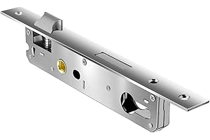 GALOZZOIT Edelstahl Einsteckschloss 85x20 mm, Türschloss, Gartentor Schloss Mit Einpunktverriegelung, Rostfrei, Sicher & Vielseitig für Türen & Tore, Silber