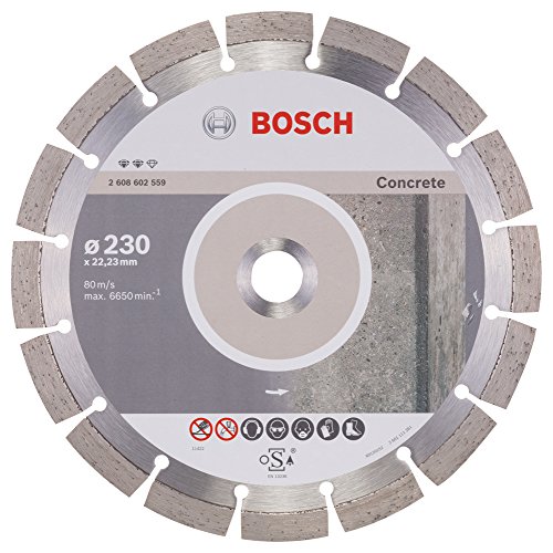 BOSCH Diamanttrennscheibe Expert für Concrete, 230 x 22,23 x 2,4 x 12 mm, 2608602559