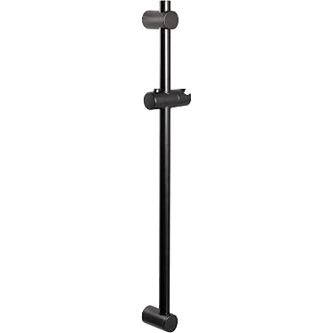 Barre De Douche En Acier Inoxydable 71.5 Cm - Réglable En Hauteur, Support Conique Pour Flexible, Couleur Noire