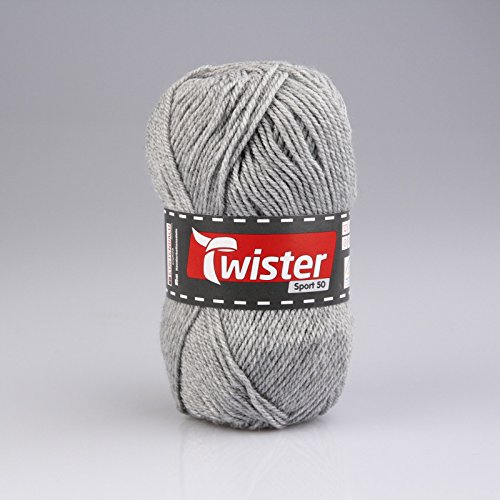 ROLLER Wolle TWISTER SPORT 50 UNI - grau - 50g