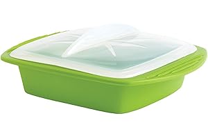 MASTRAD – Papillotes Minute Grande – Flexible & Anti-Adhérente – Préserve Les Nutriments De Vos Aliments – Cuisson Saine – Adaptée Au Four & Micro-Onde – Silicone Sans BPA – Contenance 1 L, Vert