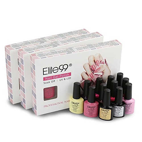 Elite99 UV Nagellack Nail Gel Polish Nagelgel Set Farbgel Weihnachten Geschenk (5xFarbe 7.3ML) - 4