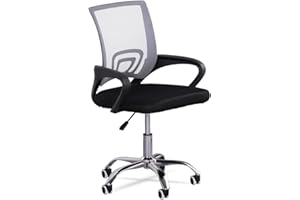 ‎MUWO MUWO Director Büro Drehstuhl | ergonomisch & höhenverstellbar | atmungsaktives Mesh-Gewebe | stabile Metallfüße | optimaler Sitzkomfort für langes Arbeiten & Homeoffice (Grau)