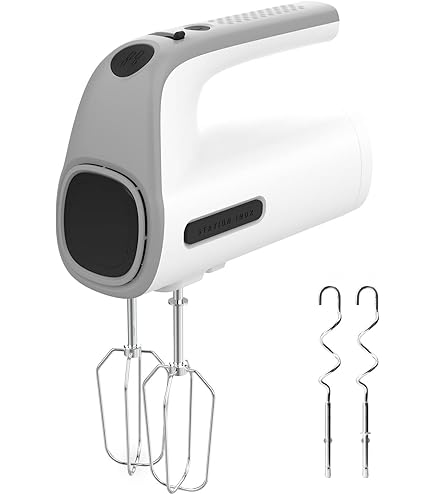 Batteur Mélangeur Kenwood 450W Blanc - Fouets Et Crochets Inclus, 5 Vitesses + Turbo, Pour Pâtisserie Et Pétrissage