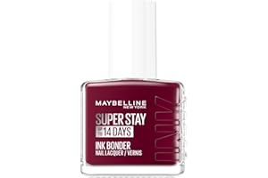 Maybelline New York - Vernis à Ongles Coloré Longue Tenue - Couleurs Intenses et Pigmentées - Renforce les Ongles Abîmés - Superstay Ink Bonder - Teinte : Rouge Couture 287-12 ml