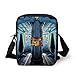 Produktbild Outer Space Decor,Space Ship Station Base Control Room with Technology Elements Features Image,Blue Black Orange Print Kids Crossbody Messenger Bag Purse