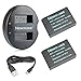 Price comparison product image Newmowa LP-E12 Replacement Battery (2-Pack) and Dual USB Charger for Canon LP-E12 Canon EOS M M2 M10 M100 EOS 100D EOS Rebel SL1 EOS KISS X7 EOS M50