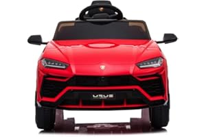 TOYSCAR ELECTRONIC WAY TO DRIVE Macchina Elettrica Per Bambini Lamborghini URUS Auto Elettrica Per Bambini Telecomandata Porte Apribili Doppio Motore Elettrico 12V Carico 25 Kg TOYSCAR Rossa