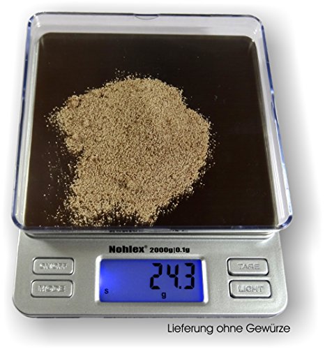 Nohlex NTP2K – Digitalwaage Feinwaage 2000g / 0.1g Schritte. Beleuchtete Anzeige – Taschenwaage Goldwaage Küchenwaage Münzwaage - 4