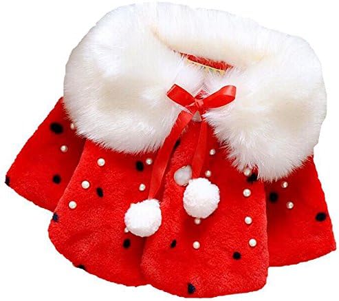JELLYEA Baby Newborn Infant Winter Warm Faux Fur Coat Cloak