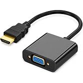 PrimeX PX-1240S HDMI to VGA &Ccedil;evirici Adapt&ouml;r, 30 cm Dijital G&ouml;r&uuml;nt&uuml; D&ouml;n&uuml;şt&uuml;r&uuml;c&uuml;, HDMI Erkek VGA Dişi, Full HD Destekli Siyah 