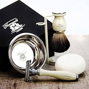 Haryali London Shaving Kit – 5 Pc Shaving Kit – Double Edge Safety Razor - Best Badger Badger Shaving Brush – Shaving… - Image 4