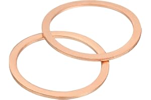 QUARKZMAN M33 platta brickor, 4 st koppar ring platt bricka 40 mm OD-ring packning metalltätning för skruvar muttrar bultar